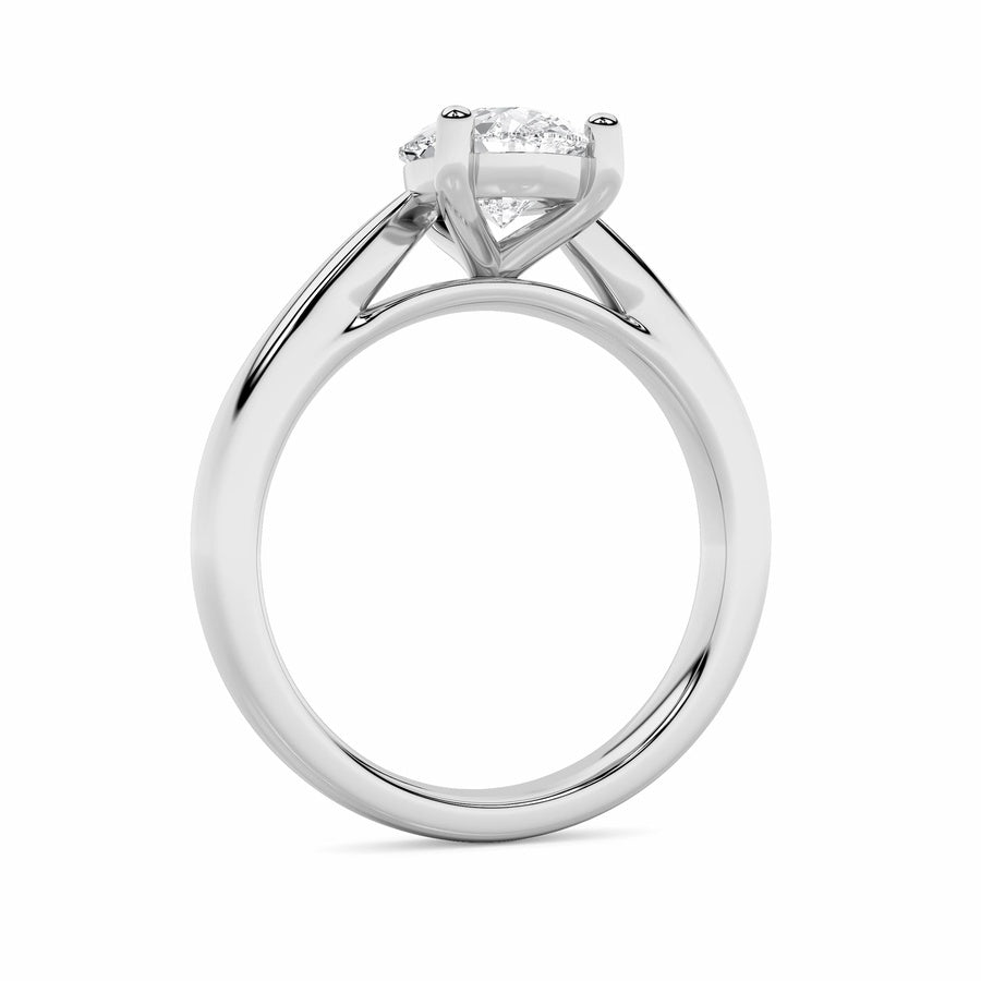 2Cttw Pear Shaped Lab Grown Diamond (F/VS) ClassicShank Solitaire Engagement Ring in 14K Gold
