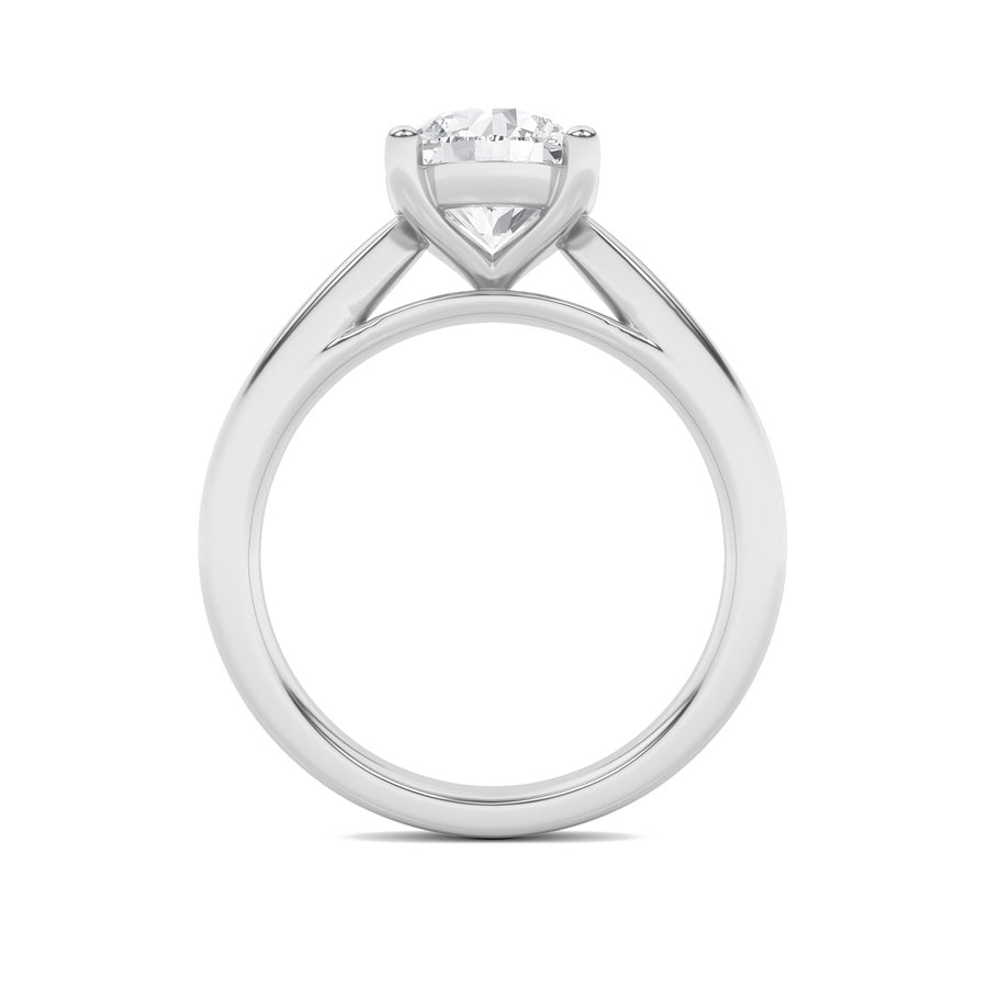 1Cttw Round Shaped Lab Grown Diamond (F/VS) InsertJacket Ring in 14K Gold