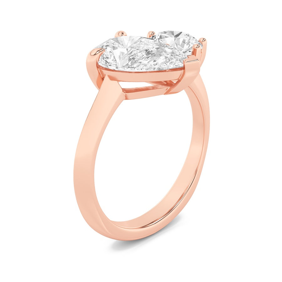 Pear Shape Toi Et Moi Engagement Ring lab grown diamond