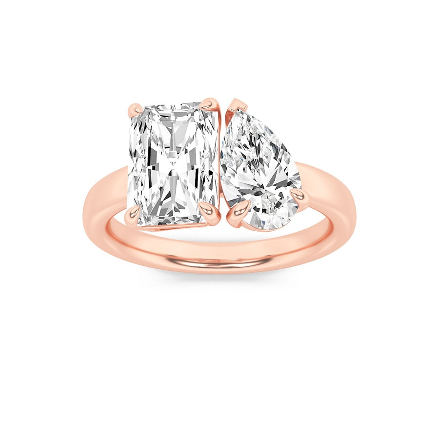 Radiant Shape Toi Et Moi Fashiion Ring lab grown diamond