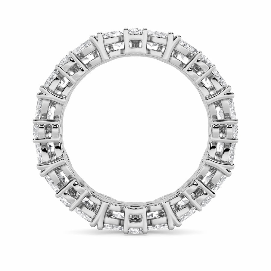3Cttw Marquise Shaped Lab Grown Diamond (G/VS) Eternity Band Ring in 14K Gold
