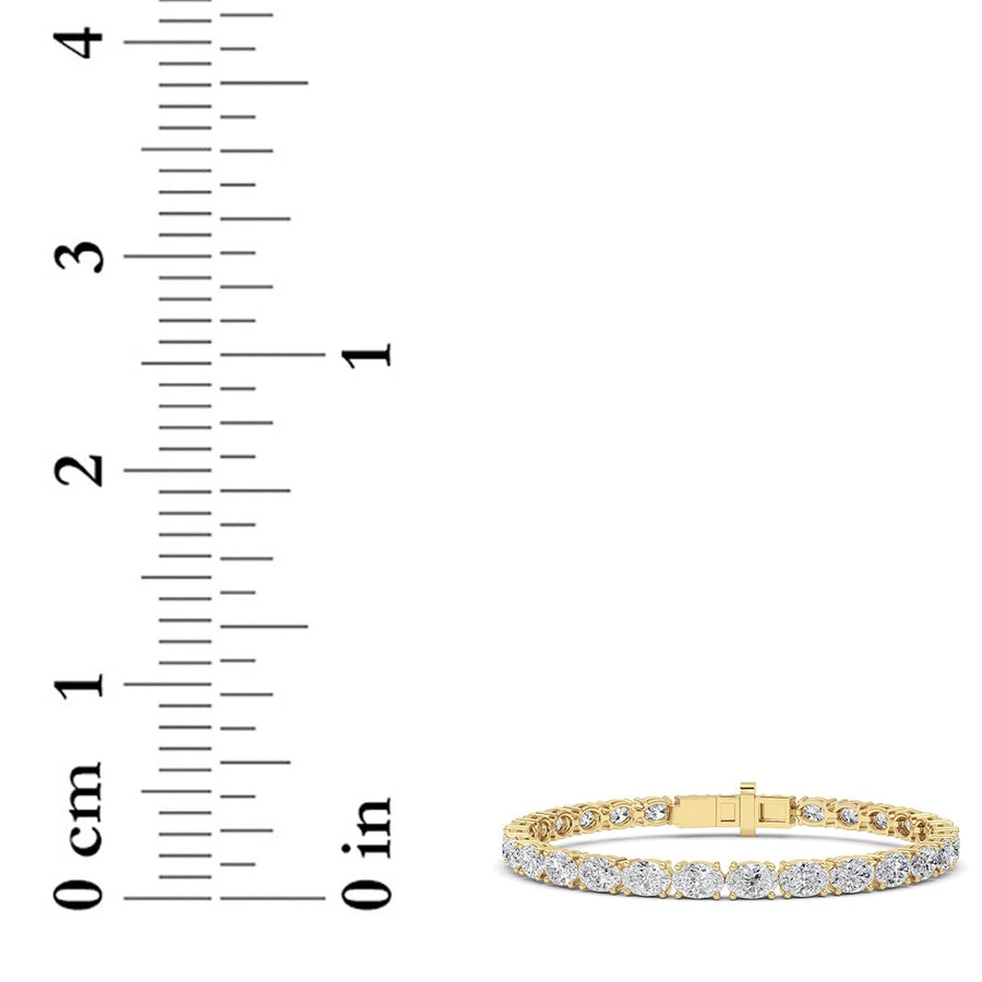 Oval Shape Tennis Bracelet lab grown diamond