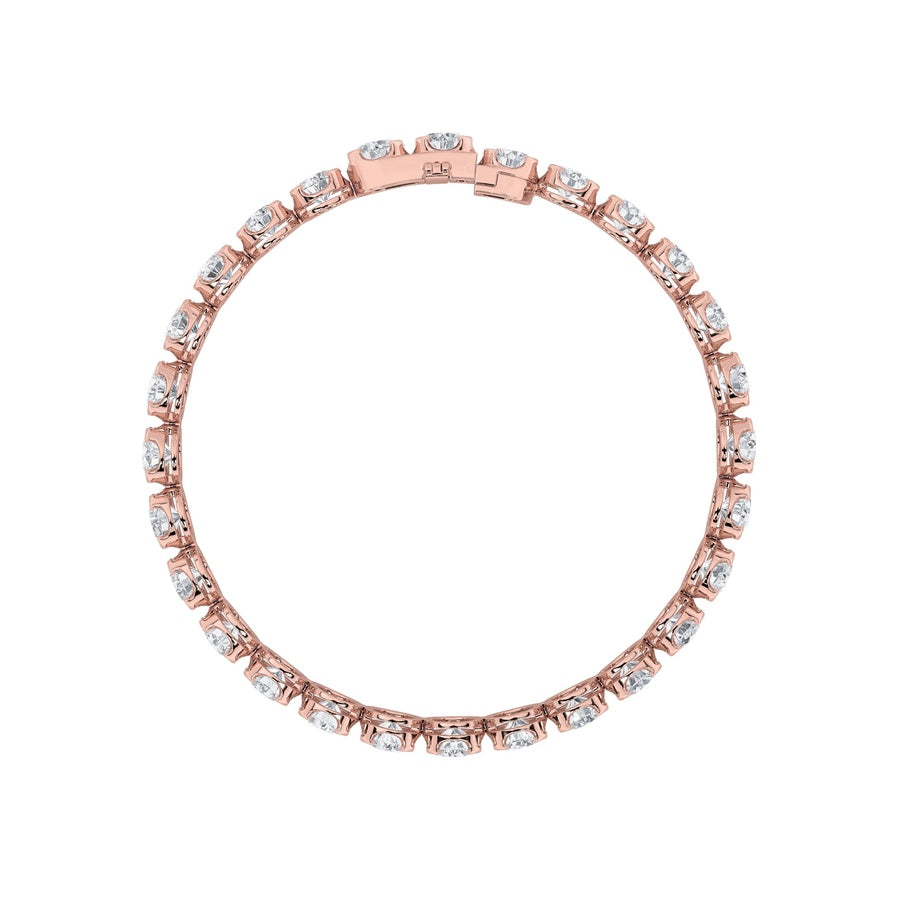 7Cttw Round Shaped Lab Grown Diamond (F/VS) Bracelet in 14K Gold