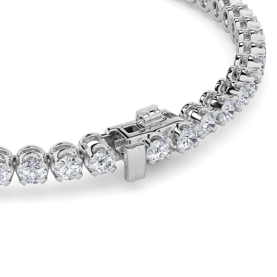 8Cttw Round Shaped Lab Grown Diamond (F/VS) Bracelet in 14K Gold