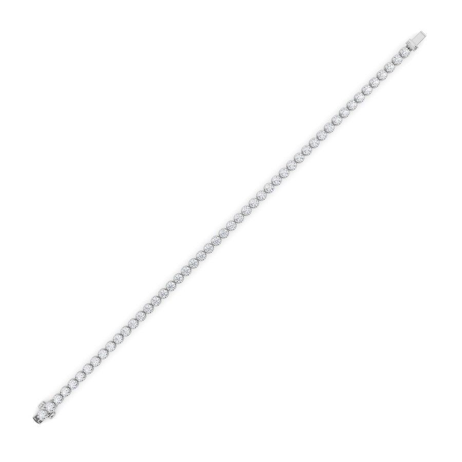 8Cttw Round Shaped Lab Grown Diamond (F/VS) Bracelet in 14K Gold