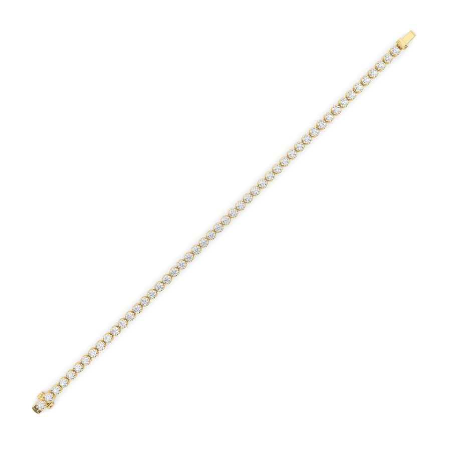 8Cttw Round Shaped Lab Grown Diamond (F/VS) Bracelet in 14K Gold