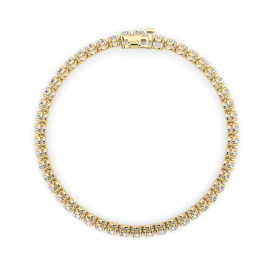 8Cttw Round Shaped Lab Grown Diamond (F/VS) Bracelet in 14K Gold