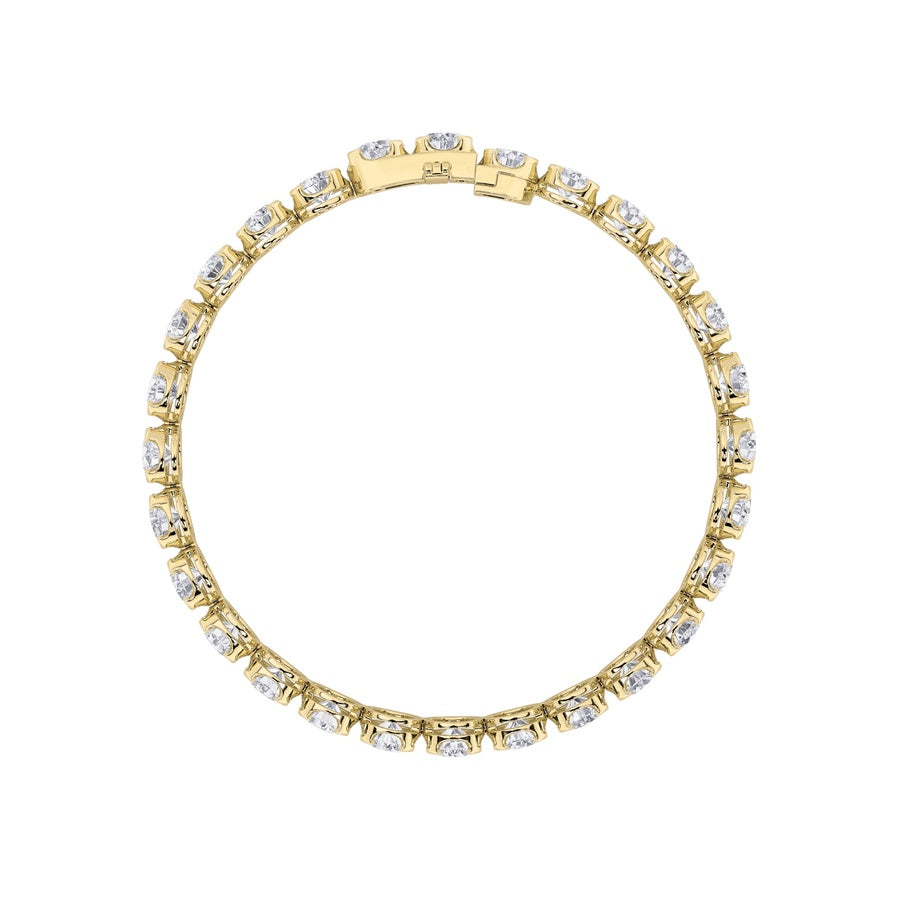 9Cttw Round Shaped Lab Grown Diamond (F/VS) Bracelet in 14K Gold