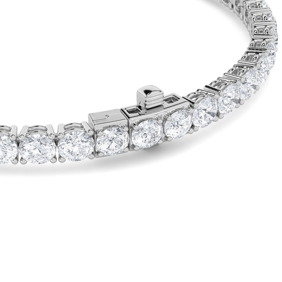 9.5Cttw Round Shaped Lab Grown Diamond (F/VS) Bracelet in 14K Gold