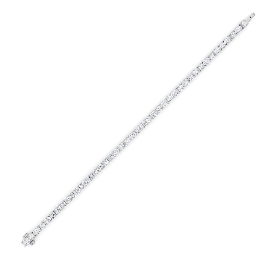 6.75Cttw Oval Shaped Lab Grown Diamond (F/VS) Bracelet in 14K Gold