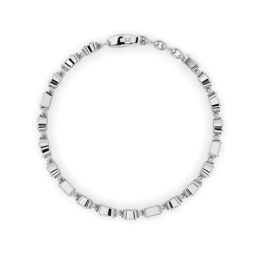 4Cttw Mix Shaped Lab Grown Diamond (G/VS) Braceletin 14K Gold
