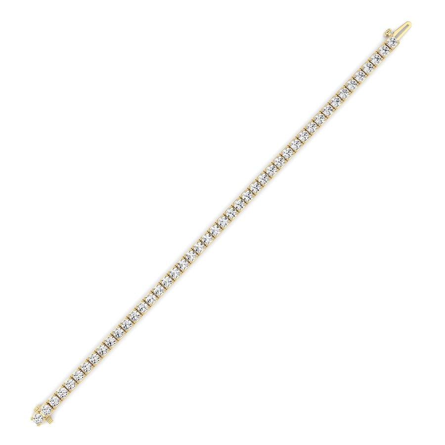 10Cttw Round Shaped Lab Grown Diamond (F/VS) Bracelet in 14K Gold