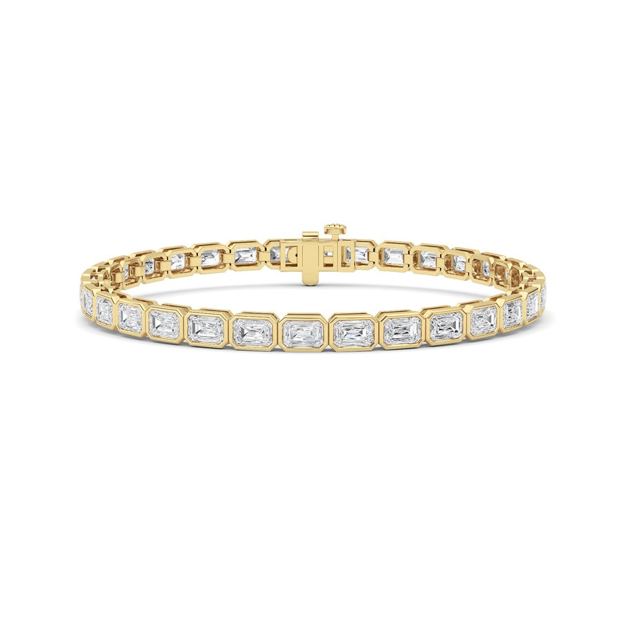 10cttw Emerald Lab Grown Diamond (F/VS ) Braceletin 14K Gold
