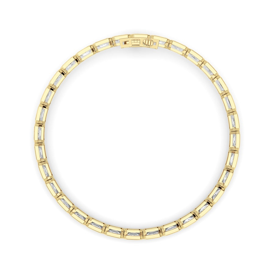 10cttw Emerald Lab Grown Diamond (F/VS ) Braceletin 14K Gold