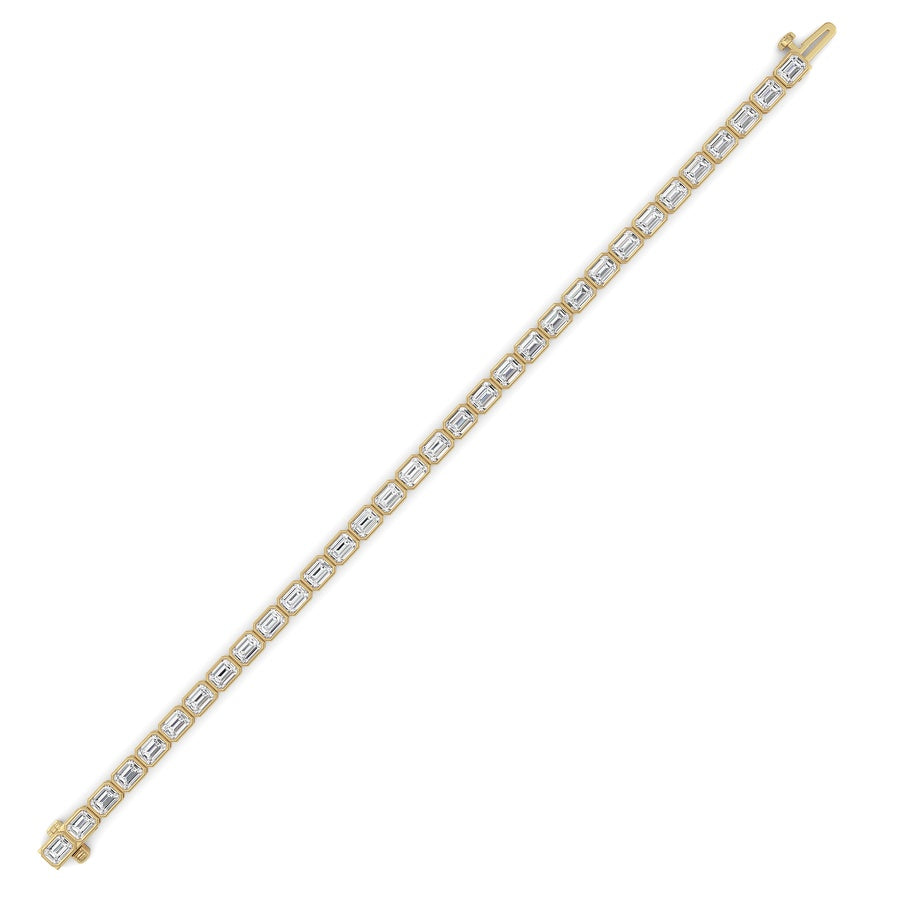 10cttw Emerald Lab Grown Diamond (F/VS ) Braceletin 14K Gold