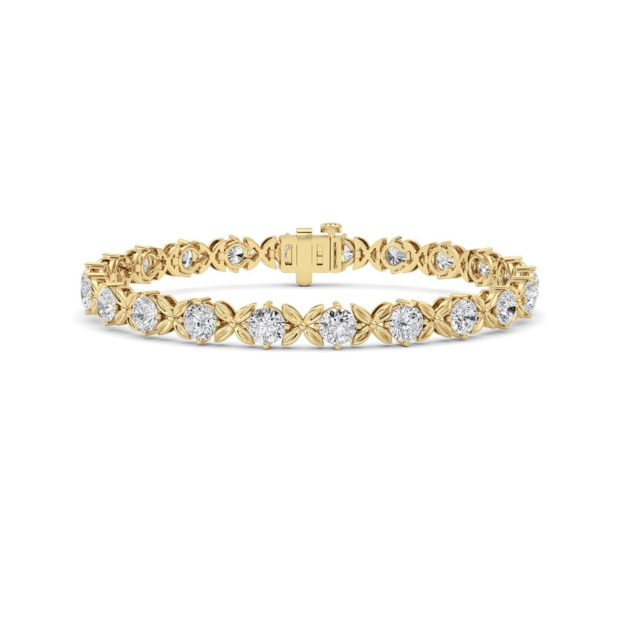 7Cttw Round Lab Grown Diamond (F/VS ) Bracelet in14K Gold