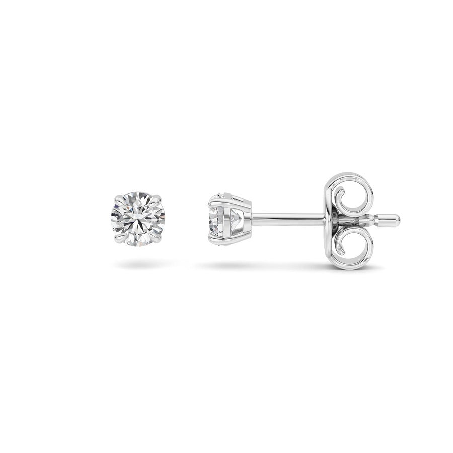 Silver, 14K White Gold Earring KJ00206E.RD-0.5-61F