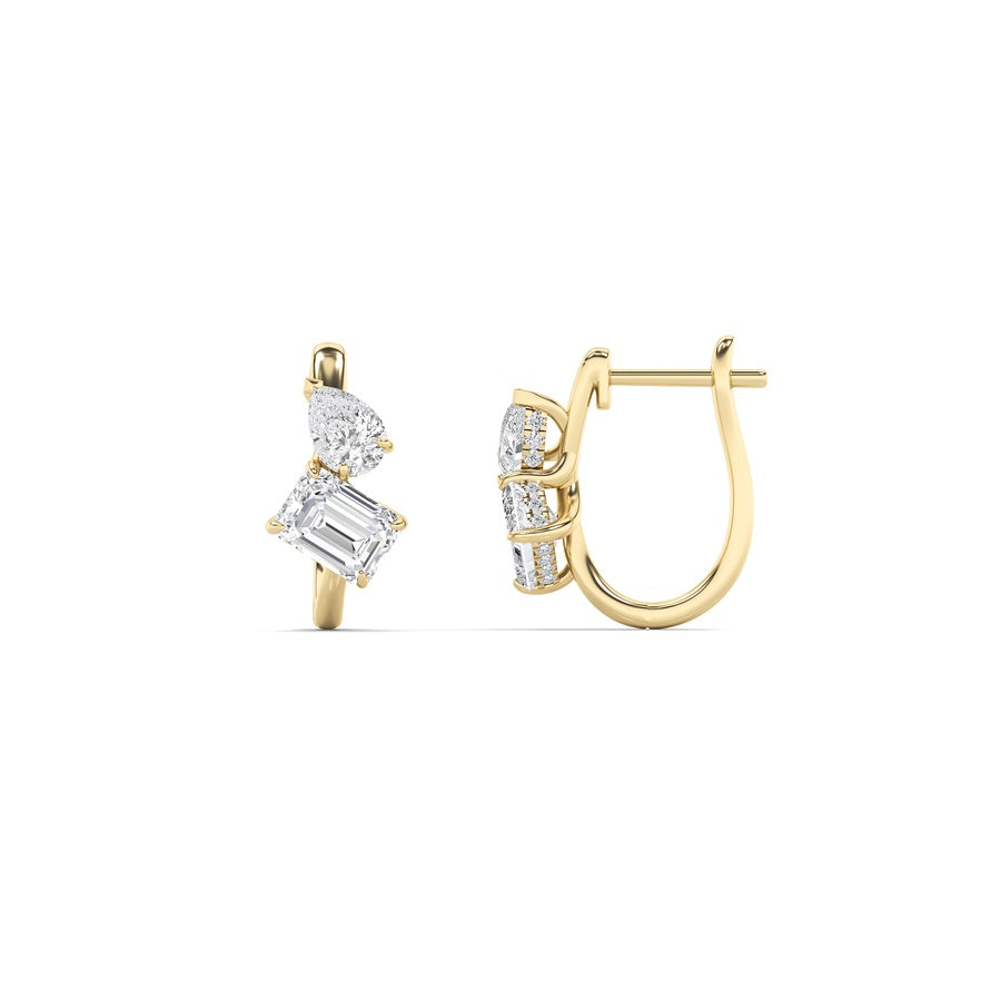 Mixed Shape Toi Et Moi Fashion Earrings lab grown diamond