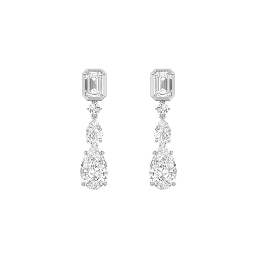 Pear Shape Dangle Earrings lab grown diamond