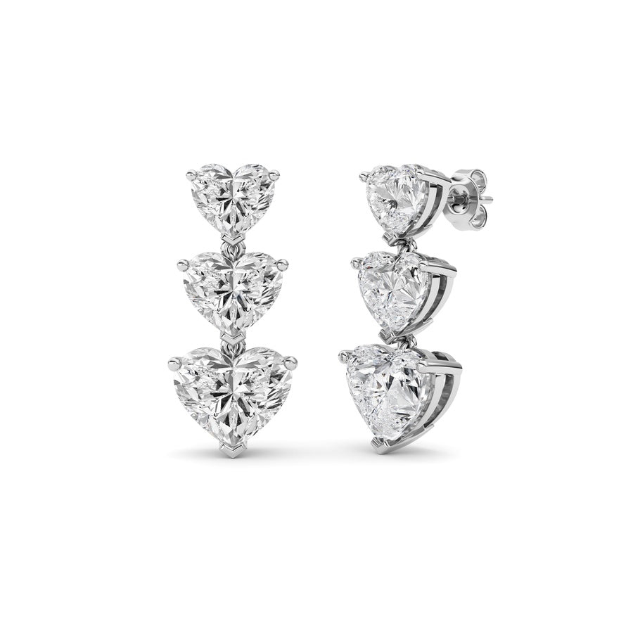 Heart Shape Earrings lab grown diamond
