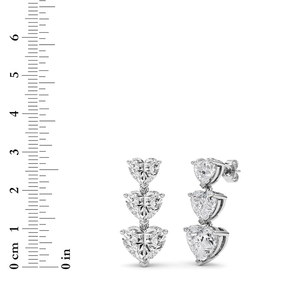 Heart Shape Earrings lab grown diamond