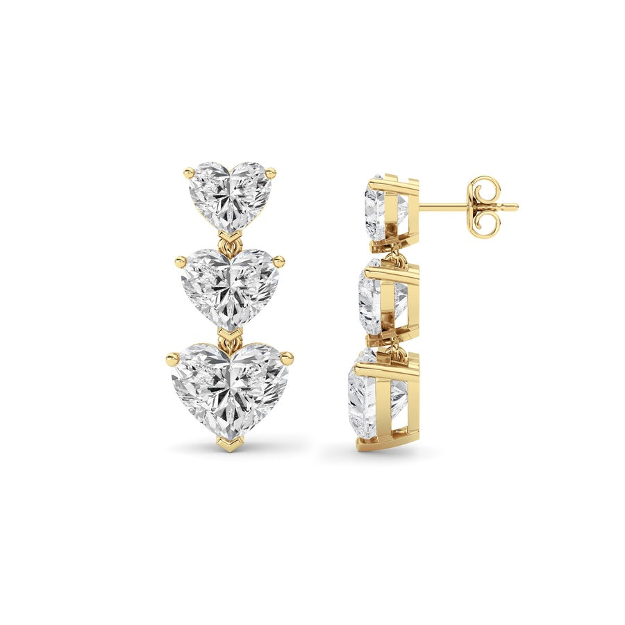 Heart Shape Earrings lab grown diamond