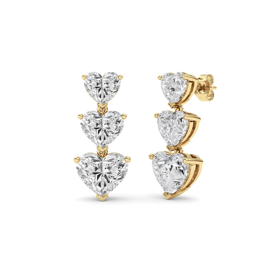 Heart Shape Earrings lab grown diamond