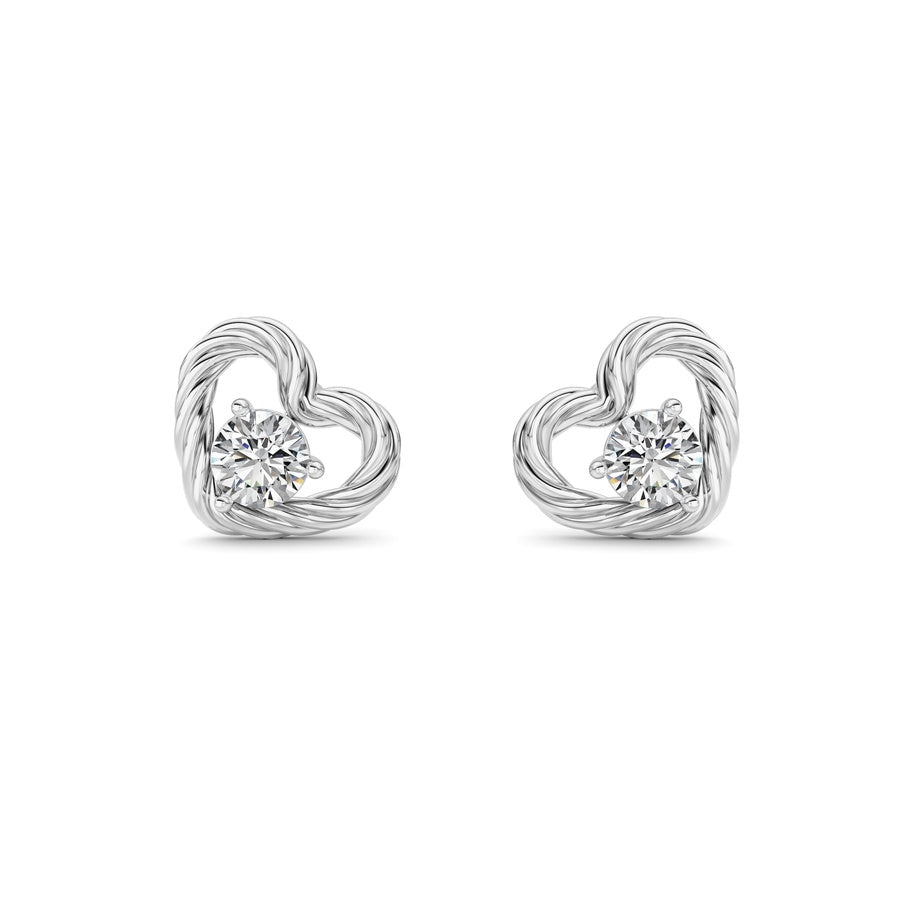 Silver, 14K White Gold Earring KJ02585E.RD-1-61F