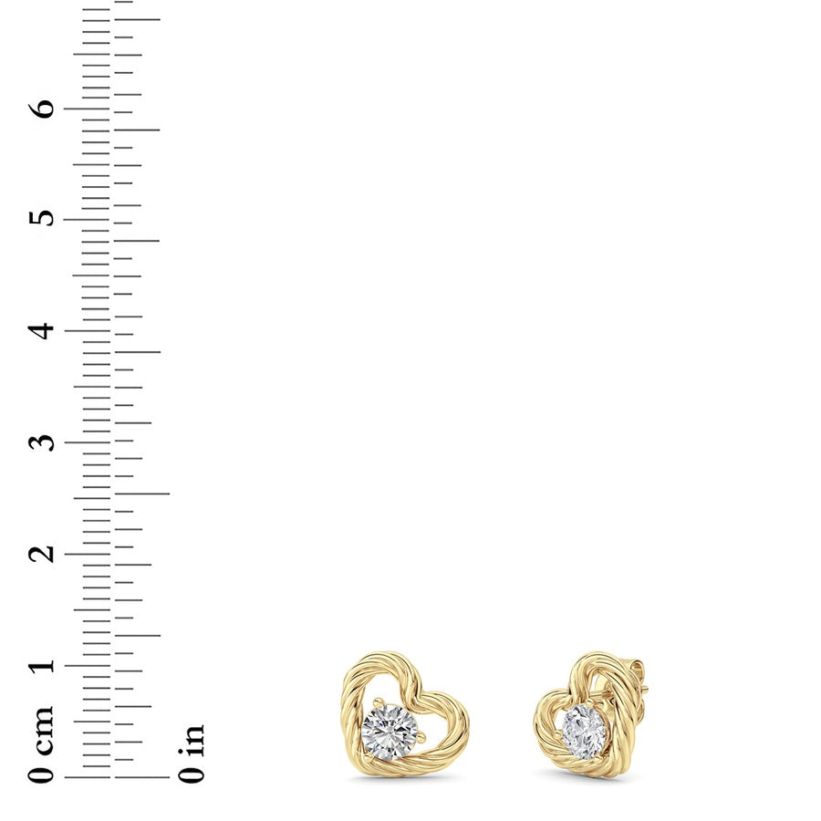 Silver, 14K White Gold Earring KJ02585E.RD-1-61F