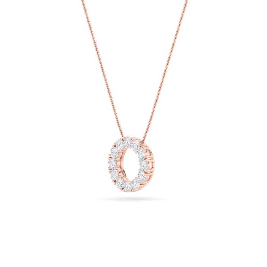 Round Shape Circle Pendant lab grown diamond