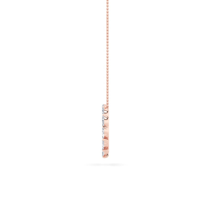 2Cttw Marquise Shaped Lab Grown Diamond (F/VS) Circle Necklace in 14K Gold