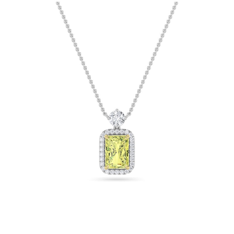 2.5CTW Radiant Shaped Lab Grown Diamond (F/VS) Necklace in 14K Gold