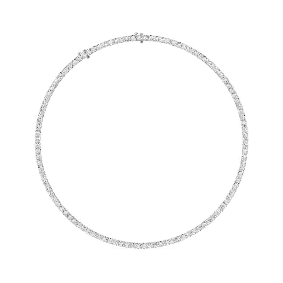 41Cttw Round Shaped Lab Grown Diamond (F/VS) Necklace in 14K Gold
