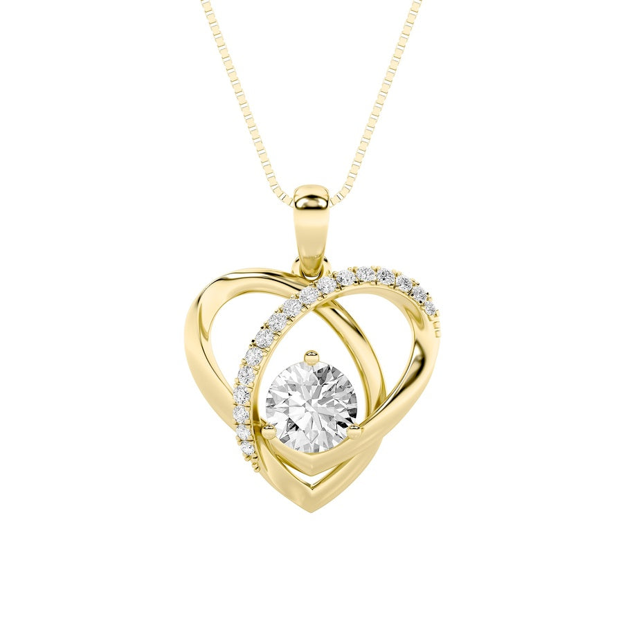 Heart Shape Pendant lab grown diamond