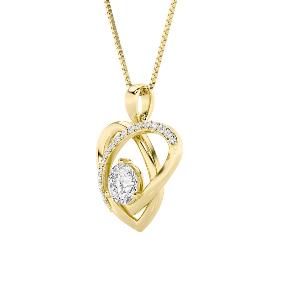 Heart Shape Pendant lab grown diamond