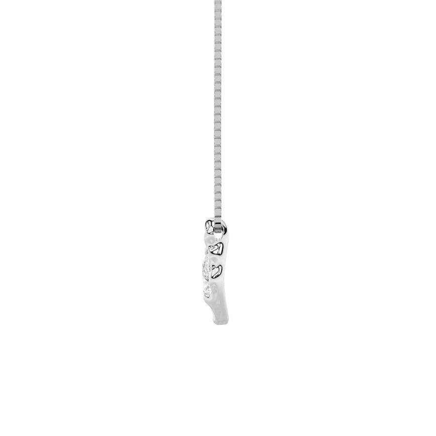 1Cttw Pear Shaped Lab Grown Diamond (F/VS) OrganicDesign Solitaire Pendant in 14K Gold