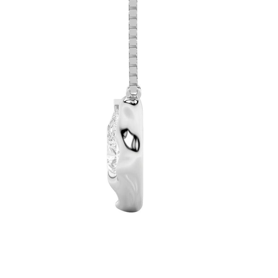 1Cttw Pear Shaped Lab Grown Diamond (F/VS) Necklace in 14K Gold
