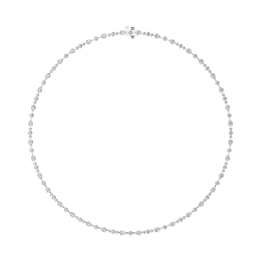 12Cttw Pear Shaped Lab Grown Diamond (F/VS) Fashion Necklace in 14K Gold