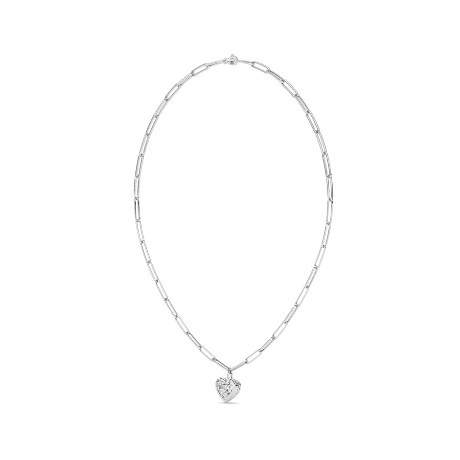 4Cttw Heart Shape Lab Grown Diamond (F/VS ) Necklace in 14K Gold