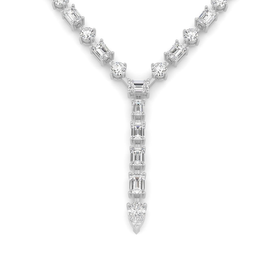 20Cttw Mix Shaped Lab Grown Diamond (F/VS ) Necklace in 14K Gold