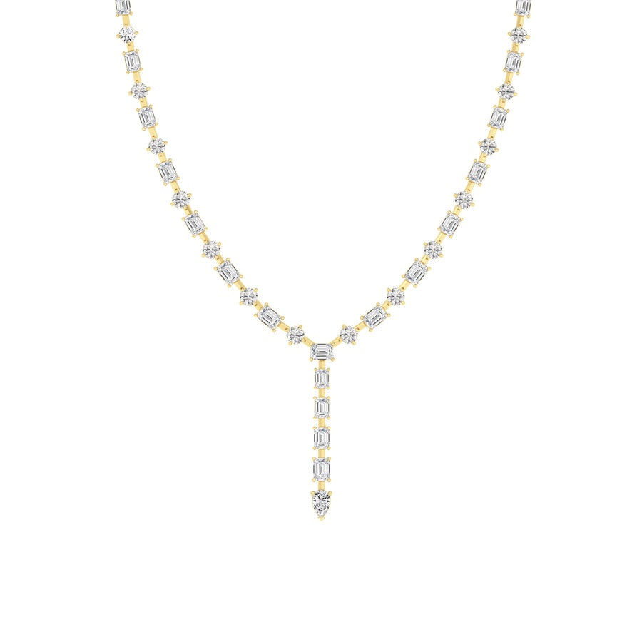20Cttw Mix Shaped Lab Grown Diamond (F/VS ) Necklace in 14K Gold
