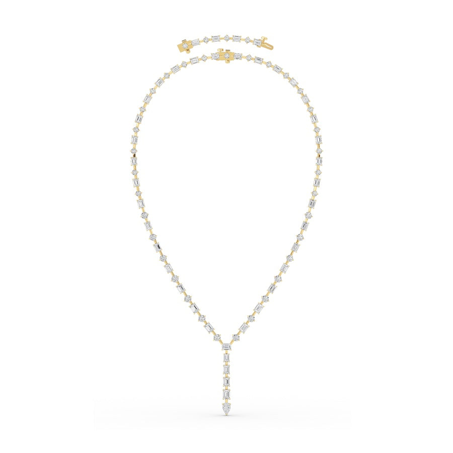 20Cttw Mix Shaped Lab Grown Diamond (F/VS ) Necklace in 14K Gold