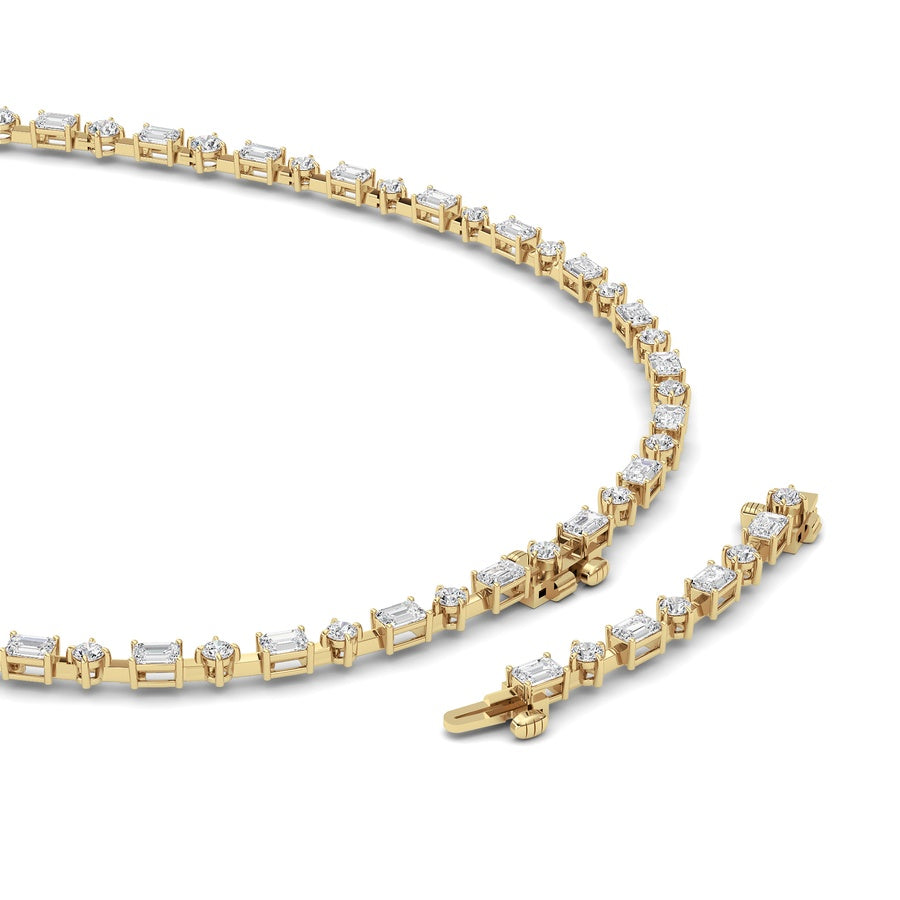 20Cttw Mix Shaped Lab Grown Diamond (F/VS ) Necklace in 14K Gold