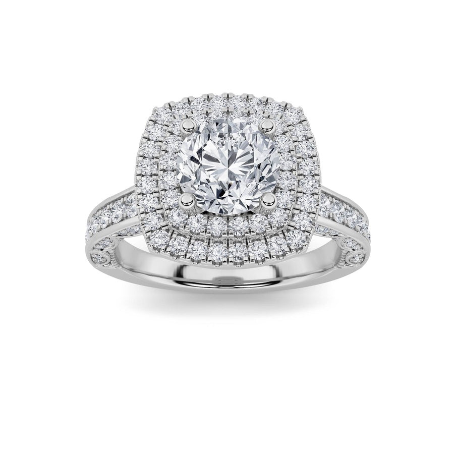 1.75Cttw Round Shaped Lab Grown Diamond (F/VS) Engagement Ring in 14K Gold