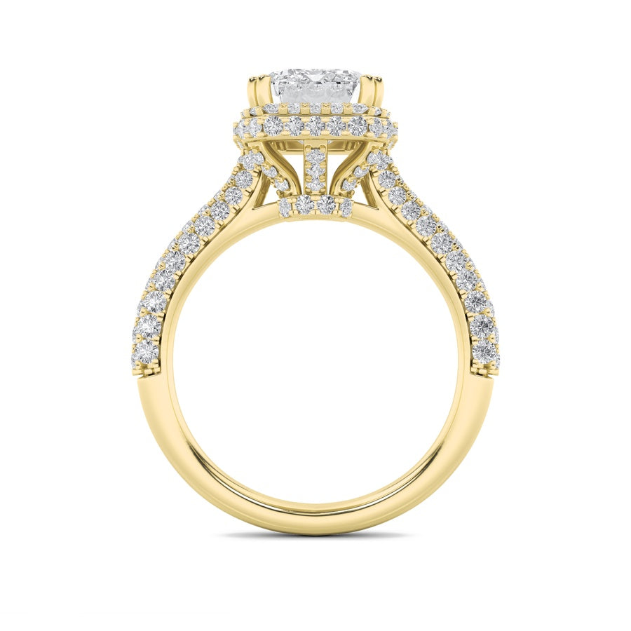 Radiant Shape Ring lab grown diamond