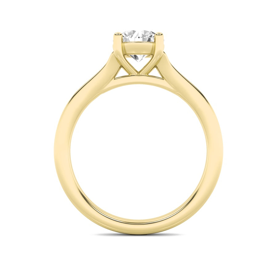 Round Shape Split Shank Solitaire Engagement Ring lab grown diamond