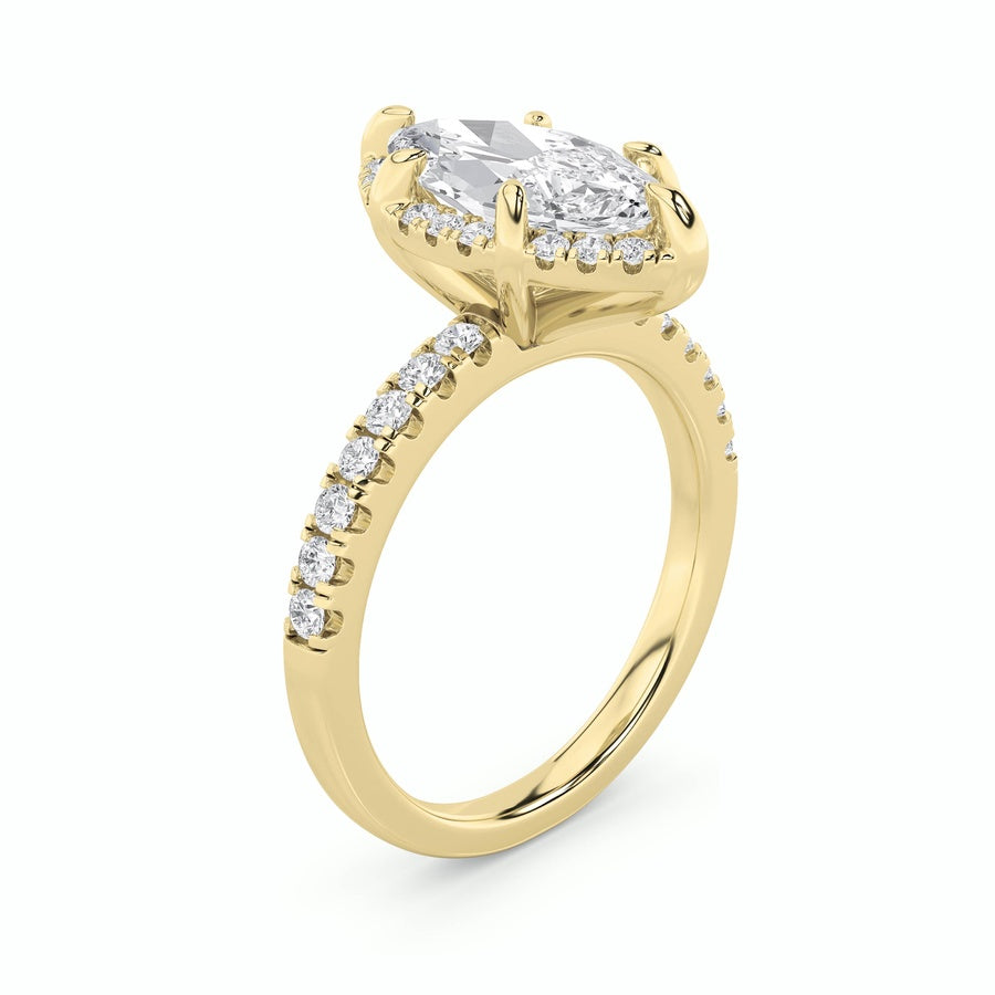 Marquise Shape Ring lab grown diamond