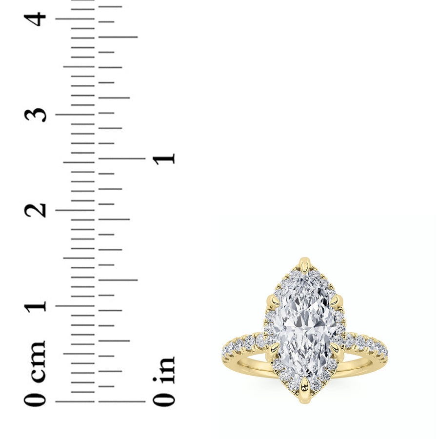 Marquise Shape Ring lab grown diamond