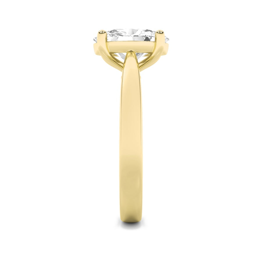 2Cttw Oval Shaped Lab Grown Diamond (F/VS) ClassicShank Solitaire Engagement Ring in 14K Gold