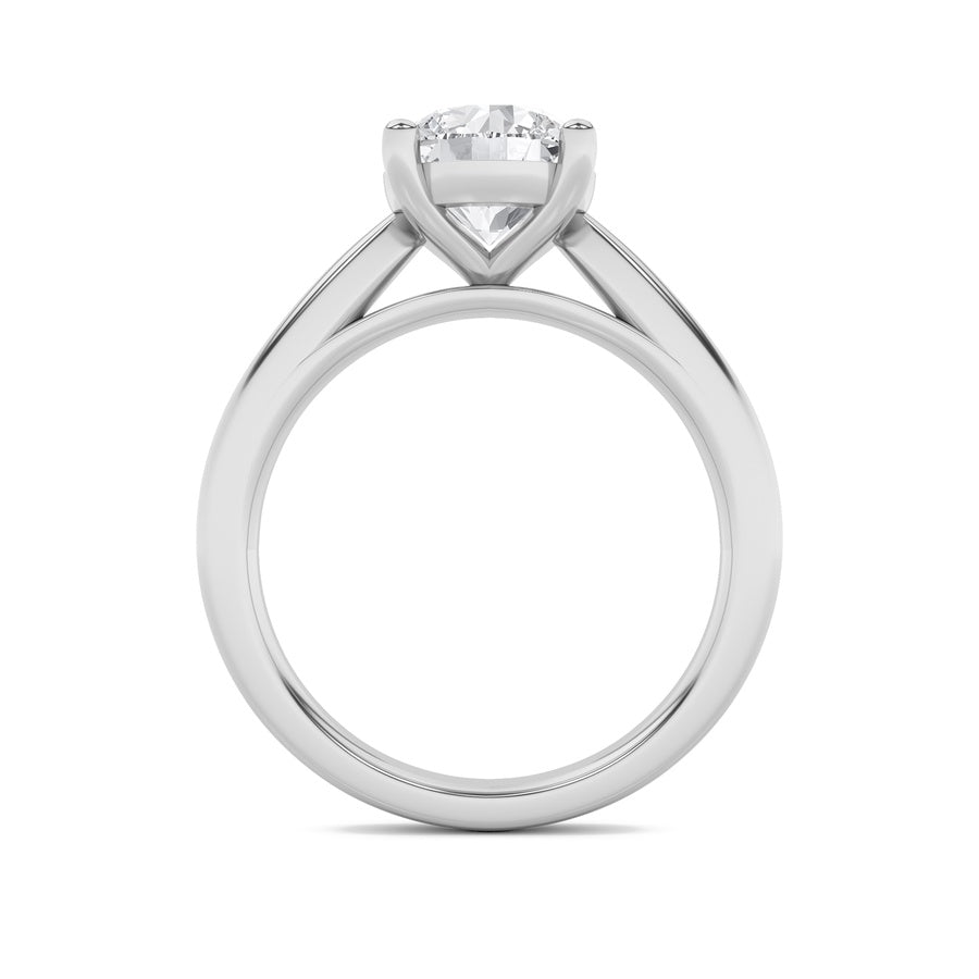 2.5Cttw Round Shaped Lab Grown Diamond (F/VS) Classic Shank Solitaire Engagement Ring in 14K Gold